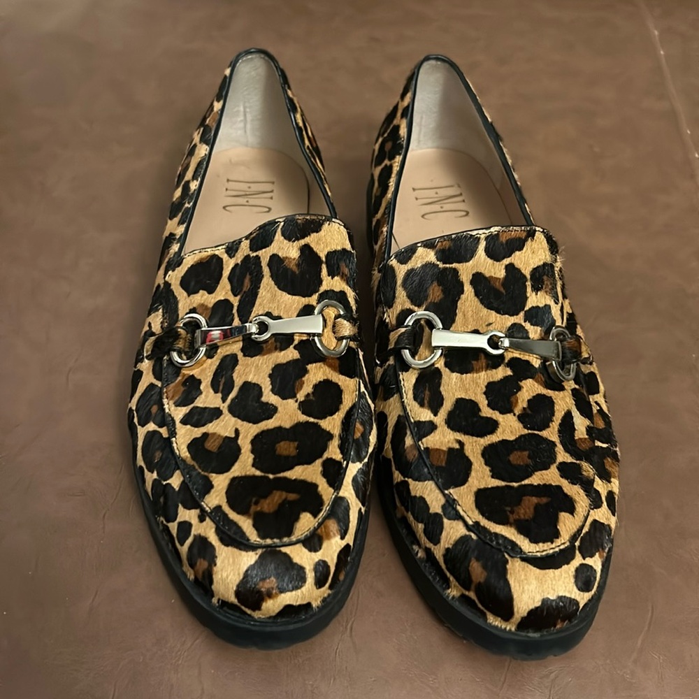 INC Leopard Print Loafers.